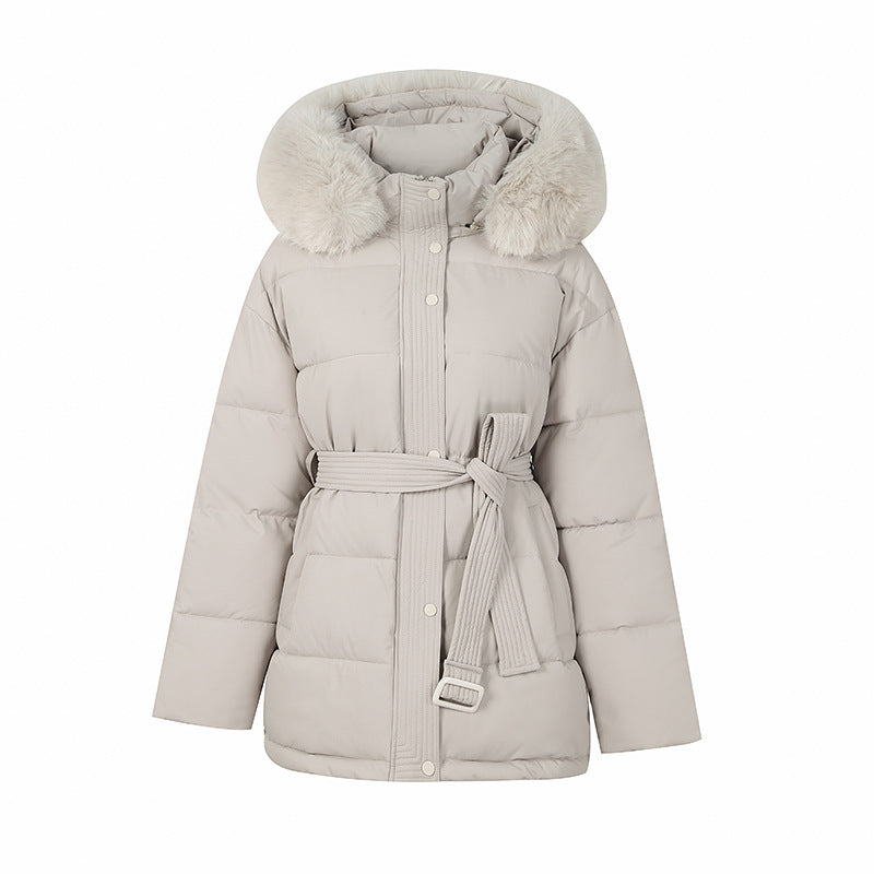 Nouveau manteau en coton élégant qui cintre la taille pour une silhouette affinée